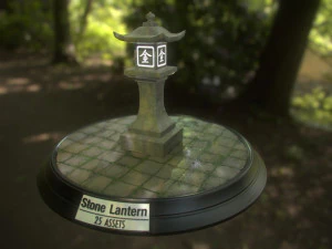 stone lantern pack 3D Model