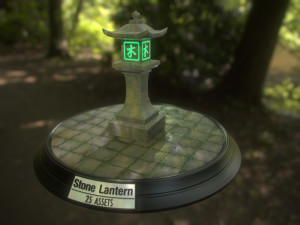 stone lantern pack 3D Модель