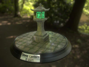 stone lantern pack 3D Model