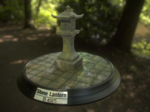 stone lantern pack 3D Модель