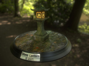 stone lantern pack 3D Модель