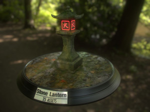stone lantern pack 3D Модель