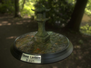 stone lantern pack 3D Модель