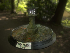 stone lantern pack 3D Модель