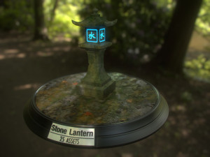 stone lantern pack 3D Модель