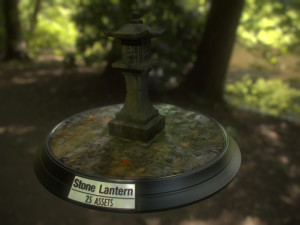 stone lantern pack 3D Модель