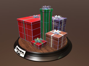 christmas gift box pack1 3D 모델