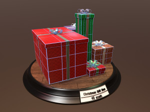 christmas gift box pack1 3D 모델