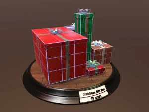 christmas gift box pack1 3D Model