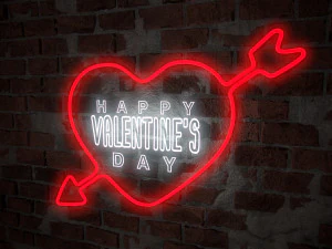neon hearts pack1 3D Model