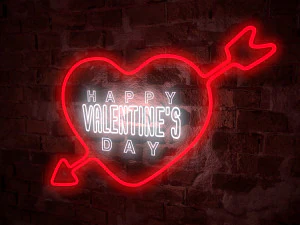 neon hearts pack1 3D Model