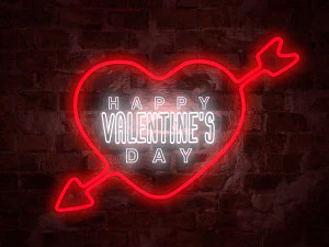 neon hearts pack1 3D Model