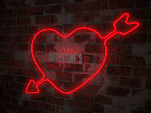 neon hearts pack1 3D Model