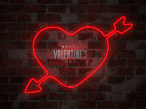 neon hearts pack1 3D Model