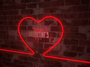 neon hearts pack1 3D Model