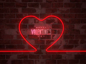 neon hearts pack1 3D Model