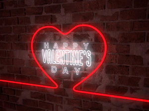 neon hearts pack1 3D Model