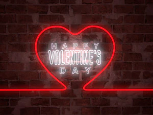 neon hearts pack1 3D Model