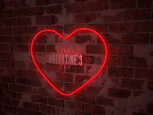 neon hearts pack1 3D Model