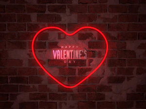 neon hearts pack1 3D Model