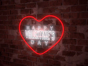 neon hearts pack1 3D Model