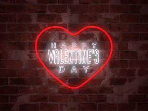 neon hearts pack1 3D Model