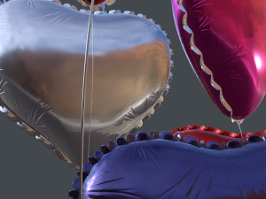 heart balloons pack1 3D 模型