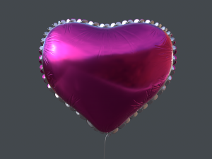 heart balloons pack1 3D 模型