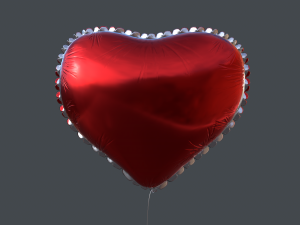 heart balloons pack1 3D 模型