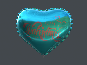 heart balloons valentines pack1 3D Model