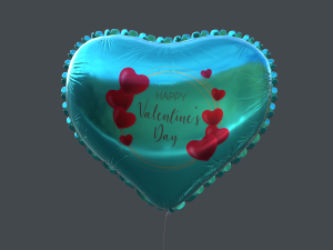 heart balloons valentines pack1 3D Model