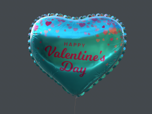 heart balloons valentines pack1 3D Model