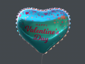 heart balloons valentines pack1 3D Model