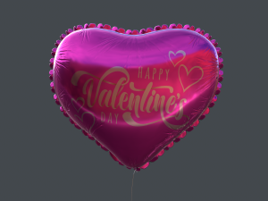 heart balloons valentines pack1 3D Model