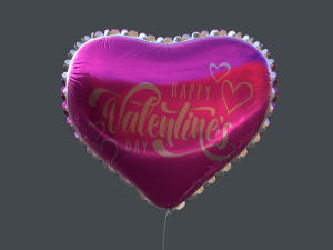 heart balloons valentines pack1 3D Model