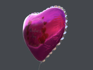 heart balloons valentines pack1 3D Model