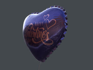 heart balloons valentines pack1 3D Model