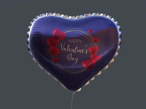 heart balloons valentines pack1 3D Model