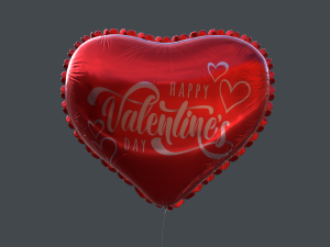 heart balloons valentines pack1 3D Model