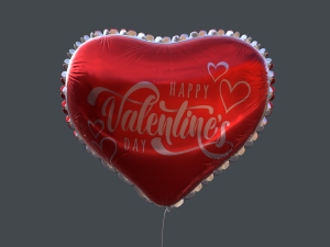 heart balloons valentines pack1 3D Model