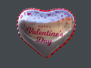 heart balloons valentines pack1 3D Model