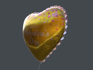 heart balloons valentines pack1 3D Model