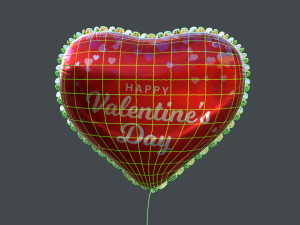 heart balloons valentines pack1 3D Model