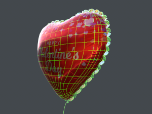 heart balloons valentines pack1 3D Model