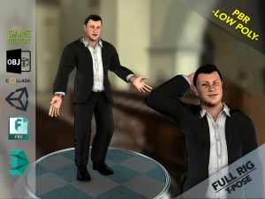 スーツを着た男 3Dモデル