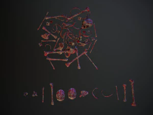 skulls1 meat bones 3D Model