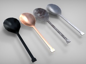 medieval cutlery set 3D Модель