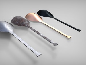 medieval cutlery set 3D Модель