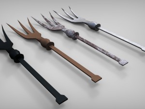 medieval cutlery set 3D Модель