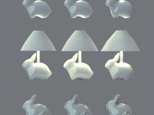 porcelain rabbit table lamp 3D Model